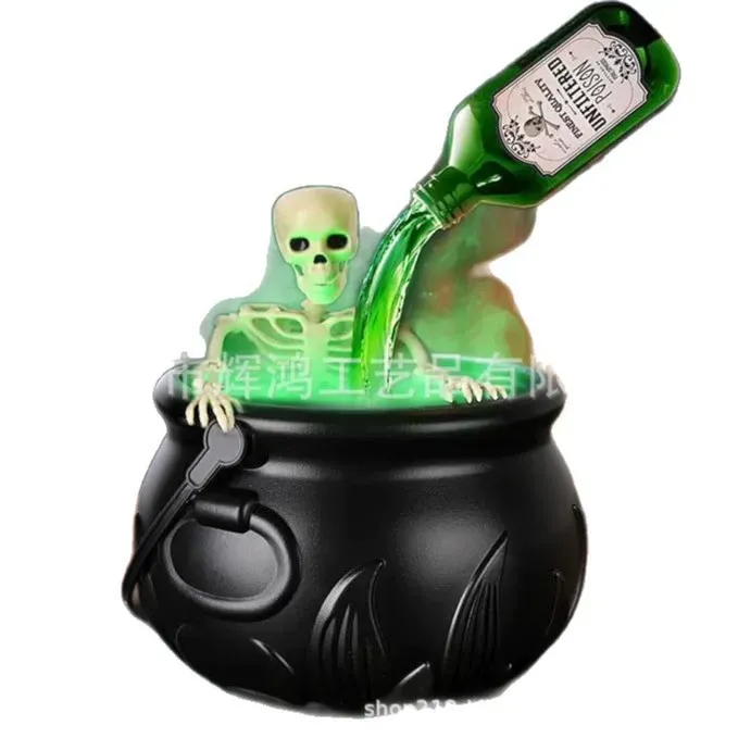 Halloween Decorations Set - Floating Magic Potion Bottles with Diffuser, Black Bat Bucket, Perfect for Hocus Pocus Themed Parties & Spooky Celebrations