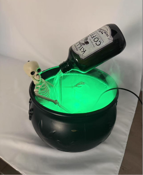 Halloween Decorations Set - Floating Magic Potion Bottles with Diffuser, Black Bat Bucket, Perfect for Hocus Pocus Themed Parties & Spooky Celebrations