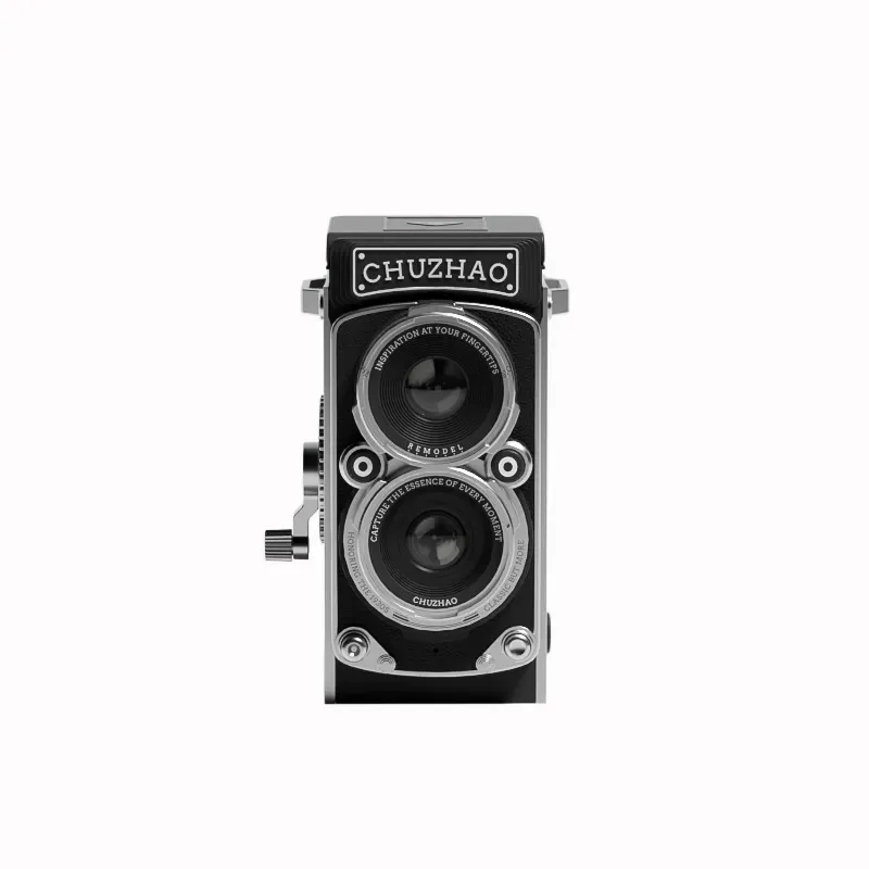 New Vintage CCD Film Camera - Retro Twin-Lens Reflex Digital Camera, High-Definition Compact Camera for Students & Girls, Portable Travel Camera with Hand-Crank Design, Retro Birthday Gift