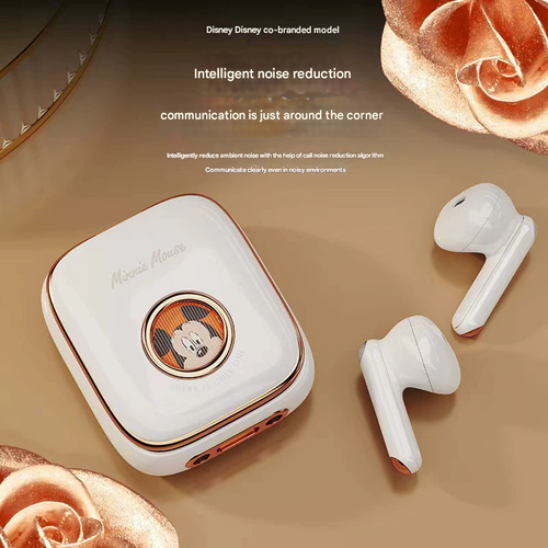Disney Q7 New Bluetooth Headphones - Noise Reduction for Calls, Low Latency, Long Battery Life, Stylish Semi-In-Ear Headphones for Couples, Wireless Earbuds