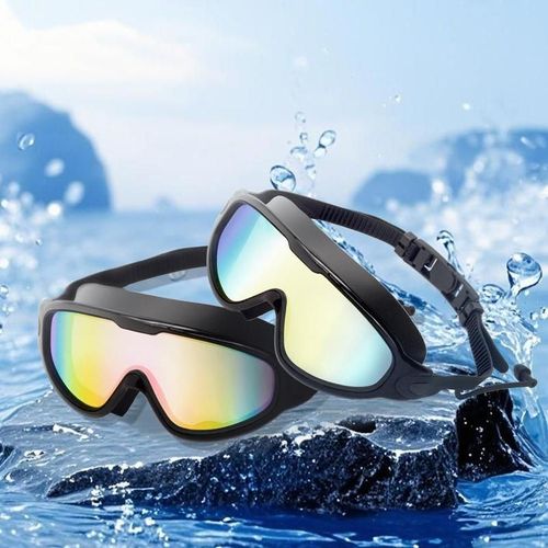 Swim Goggles 2 Pack - Wide View Anti-Fog & UV, No Leaking Swim Glasses for Men, Women, Kids Swimming