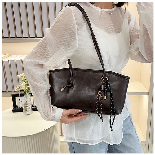 2025 fall&winter Women's Elegant Solid Color Shoulder Bag, Fashionable Large Capacity Crossbody Bag for Daily Used, Casual Trendy Versatile High-quality Daily Commuting Bag