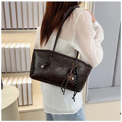 2025 fall&winter Women's Elegant Solid Color Shoulder Bag, Fashionable Large Capacity Crossbody Bag for Daily Used, Casual Trendy Versatile High-quality Daily Commuting Bag