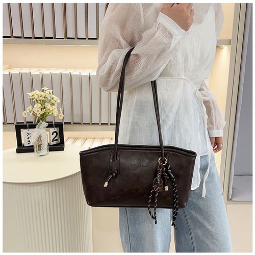 2025 fall&winter Women's Elegant Solid Color Shoulder Bag, Fashionable Large Capacity Crossbody Bag for Daily Used, Casual Trendy Versatile High-quality Daily Commuting Bag