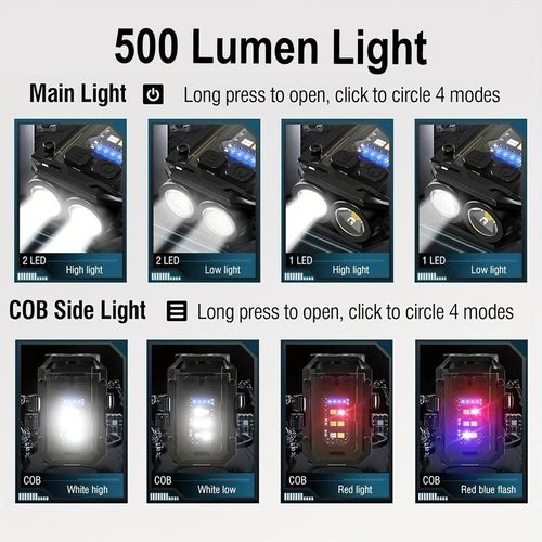 Rechargeable Mini EDC Keychain Flash Light for Summer Camping, Aluminum Alloy Shell Compact Pocket Flashlight, Portable LED Flashlights, LED Torch Light, OG LED Lights, Flashlights, Flashlight for Men