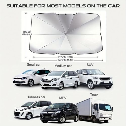 Foldable Anti-UV Windshield Sunshade, Multipurpose Car Front Window Heat Protective Umbrella for Sedan SUVs, Automotive Exterior Accessories for Men & Women, Car Stuff, Vehicle