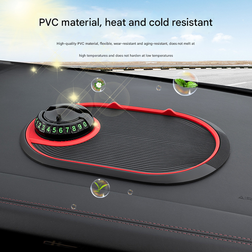 4-in-1 Multifunctional Car Phone Anti-Slip Mat - Hidden Parking Number Plate Phone Navigation Mount Customizable Car Interior Accessory