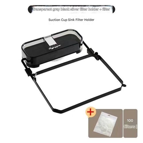 Big price cuts！Suction Cup Kitchen Sink Strainer Basket - Easily Filter Out Food Residues, Dishwasher Safe (Black) with Filter