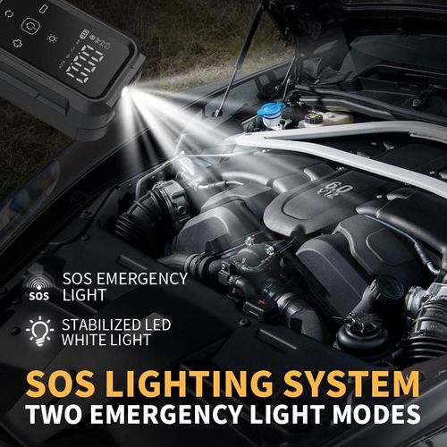 Portable air compressor air pump, 150PSI, 3X fast inflation, 6000mAh long-lasting battery life, suitable for inflating balls, bicycles, motorcycles, and car tires - multi-functional auto accessories! Men gifts!