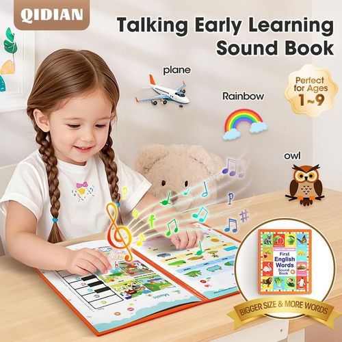 Toddler 1-6 Year Old | My First English Sound Toy – 470+ Words, 21 Themes, Fun Word Game & Bilingual Toys, Juguete Educativo for Educational Language, School Education & Perfect Educational Gift