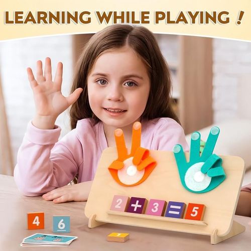 Montessori Math Toys for Toddlers 2-5, Wooden Educational Counting Blocks and Number Learning Set, Preschool Homeschool Supplies for Boys and Girls, Early Learning Manipulatives, Board, Ideal Birthday Gift for Kids