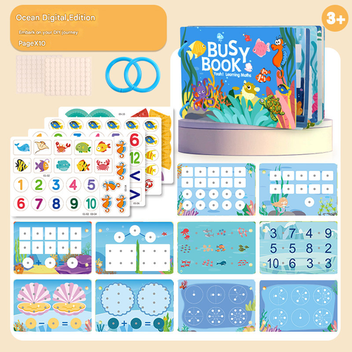 Kids Busy Book for Toddlers - Quiet Book with Tear-and-Stick Pages, Educational Preschool Learning Toy, Early Childhood Cognitive Development Book, Fine Motor Skills Training for 1-3 Years Old, Compact for Home & Travel, Ideal Gift for Toddlers