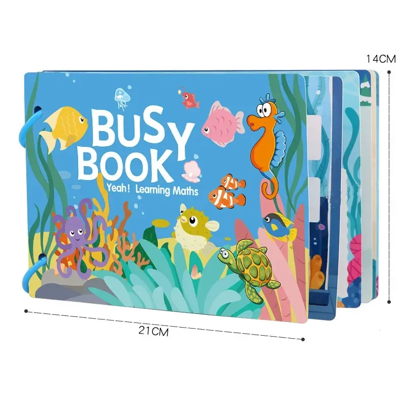Kids Busy Book for Toddlers - Quiet Book with Tear-and-Stick Pages, Educational Preschool Learning Toy, Early Childhood Cognitive Development Book, Fine Motor Skills Training for 1-3 Years Old, Compact for Home & Travel, Ideal Gift for Toddlers