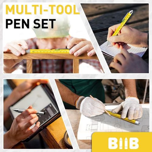 9-in-1 Multitool Pen for Men and Women, Compact and Portable EDC Tool, Gifts for Men, Husband, Boyfriend, Great Value Gift for Office, DIY, Travel, and Everyday Use