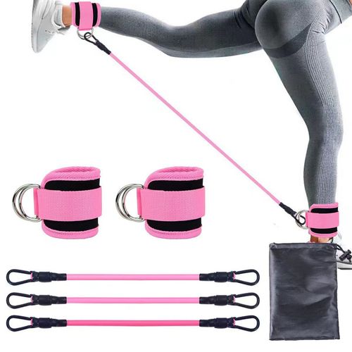 Ankle Resistance Bands with Cuffs - Ankle Workout Bands & Ankle Weights for Women, Glutes Legs Butt Exercise Equipment, Home Gym Fitness Accessories, Ideal Gifts for Dads Moms Boys Girls, Durable Ankle Straps for Training