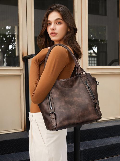Fall Laptop Tote Bag Purses for Women Vegan Leather Handbags Tote Purse Shoulder Bag Large Ladies Hobo Bags Gift Large Capacity Computer Bag for Work Everydag Bag Trendy Versatile Daily Commuting Bag