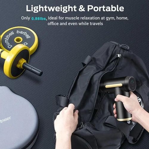 Home Portable USB Rechargeable 6-Speed Body Massage Gun - Adjustable Multifunctional Body Fascia Gun, Perfect for Muscle Recovery, Neck & Back Pain Relief, Post-Workout Relaxation, 4 Replaceable Heads, Black Color, Ideal Gift Option, Compact & Easy to Use