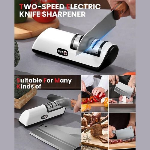 Electric Knife Sharpener, 1 Count Multifunctional Knife Sharpener, Household Knife Sharpener for Kitchen, Kitchen Gadgets, Gift
