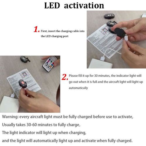 Car LED Light, Multifunctional Car LED Warning Light, Rechargeable Wireless Car Light with Remote Control, Decorative Light, Motorcycle, Truck