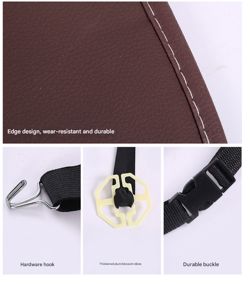 Leather Car Seat Back Organizer with Foldable Dining Table - Kids-Friendly Rear Seat Storage Bag, Car Backseat Hanging Organizer for Snacks Toys, Durable  Storage Rack for Daily Use