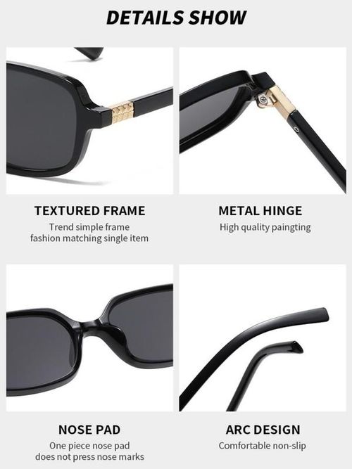 Unisex Vintage Sunglasses, Trendy Casual Sunglasses for Everyday Use, Fashion Accessories for Outdoor Activities