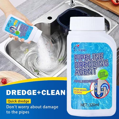 Liapu Strong Drain Cleaner for Kitchen and Bathroom Pipes, Suitable for All Types of Drain Cleaners - Dissolves 200 Clogs and Eliminates Bacteria Household Outdoorfun good 350g
