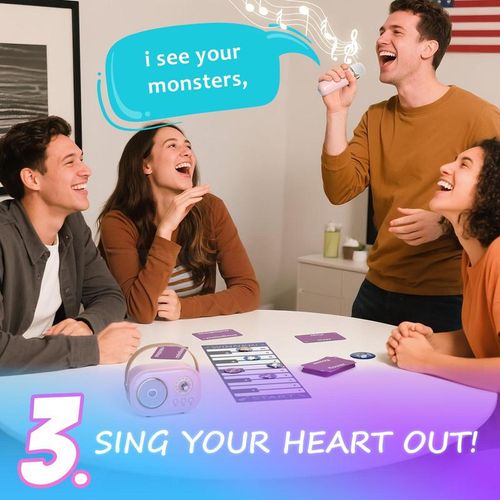 Mini Karaoke Machine Portable Bluetooth Speaker with Wireless Microphone 6 Sound Modes for Adults&Kids Birthday Home Farmily Friends Party Gifts for Girls Boys Friends