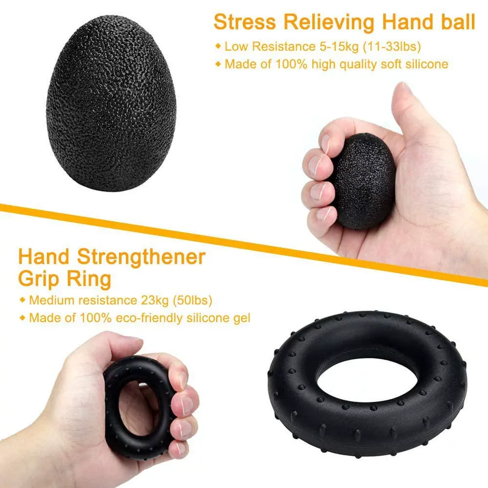 Adjustable Grip Strength Trainer Set - 5-Piece Hand Exercise Kit, Finger Workout Equipment, Hand Grips & Finger Exercisers, Home Fitness Tools for Strength Training & Hand Rehabilitation, Suitable for All Ages
