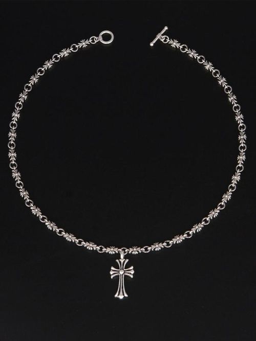 Vintage Silver Color Cross Fashion Necklace with OT Clasp, Perfect for Parties, Date Nights and Everyday Wear, Ideal Gift for Loved Ones