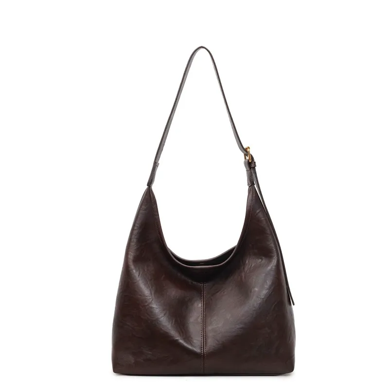 Women's Solid Color Shoulderbag Pu Leather Cute Shoulder Bag, Simple Large Capacity Crossbody Purses 2025, Daily Commuter Purse, Shopping Shoulder Elegant Commuter Bag, Fashionable Bags