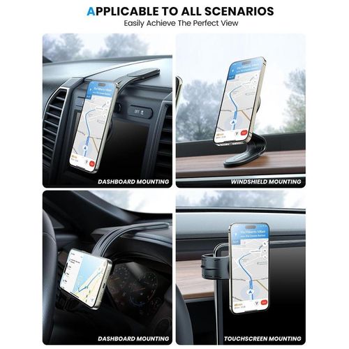 Car Magnetic Phone Holder, Flexible Bendable Aluminum Arm Magnetic Phone Holder, Car Dashboard Cell Phone Mount Compatible with iPhone 15 14 13 Pro Max Mini, Mobile Phone Accessories, Car Cellphone Mount