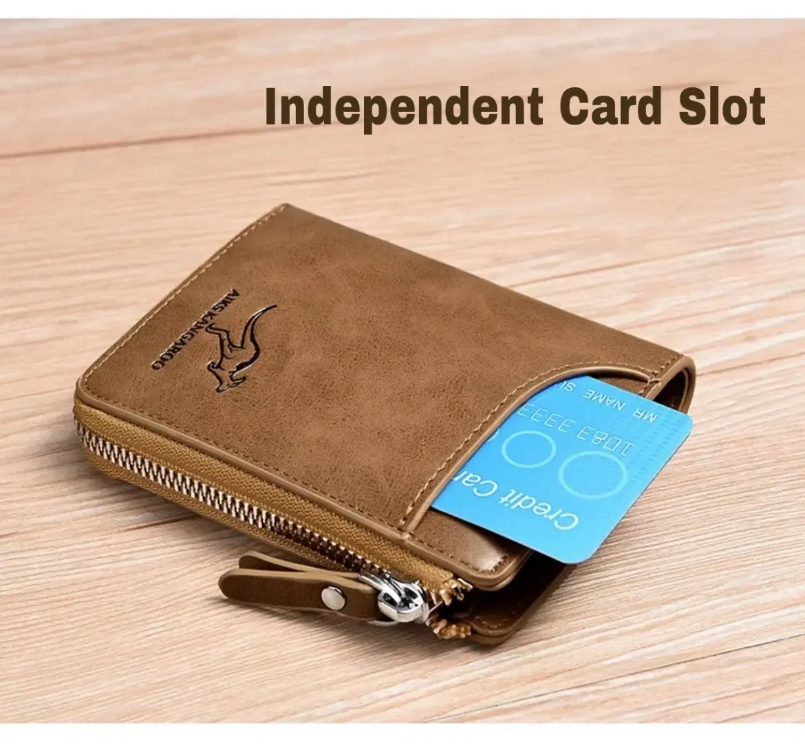 Mens RFID Blocking Leather Wallet Credit Card ID Holder Zipper Purse Waterproof