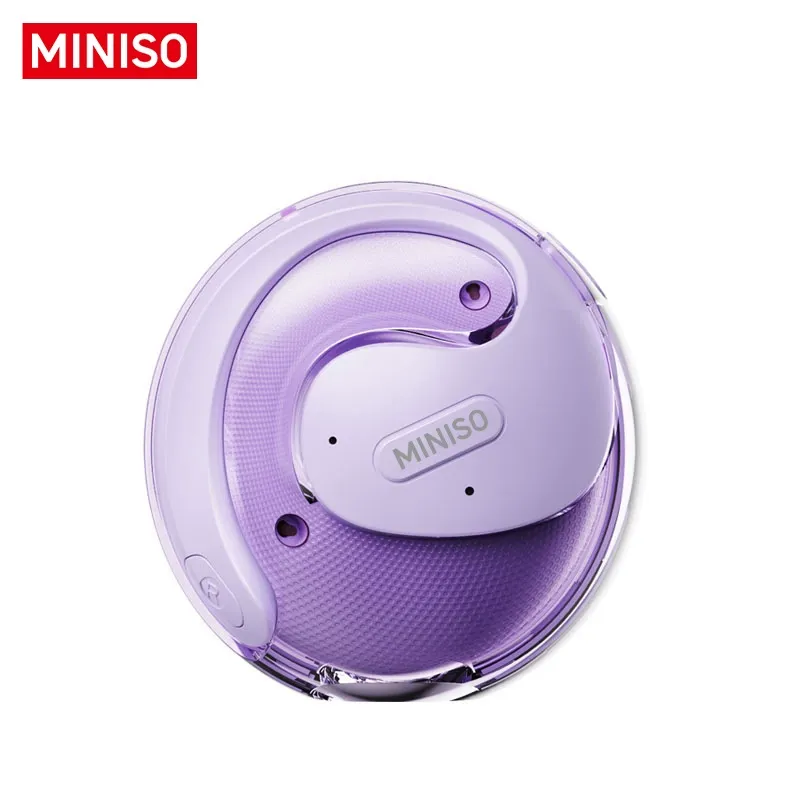 MINISO X15 PRO Bluetooth 5.4 OWS Wireless Earbuds: Open-Ear Comfort, 14.2mm Stereo Sound, IPX5 Waterproof, AI Translation, Low Latency Gaming & Ideal for Running, Driving, Work,Black