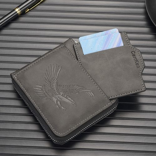 Men's Vintage Eagle Embossed Short Wallet, Business Multi Card Slot Wallet, Casual Trendy Wallet for Work & Daily Use, Business Fashion Wallet