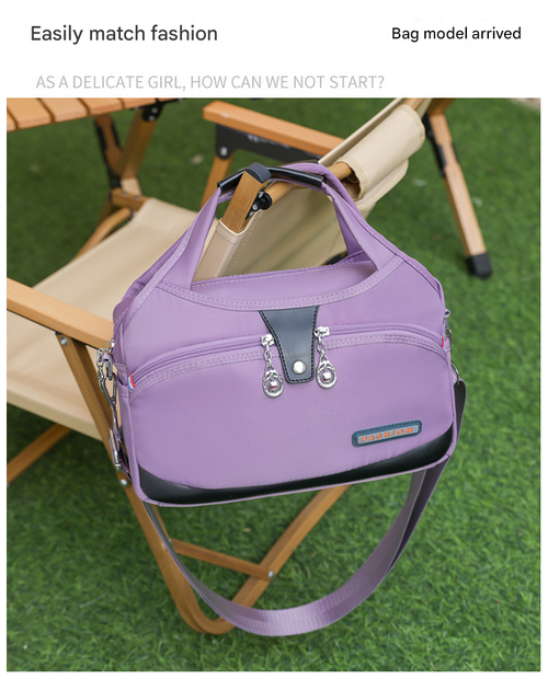 Stylish Lightweight Oxford Cloth Handbag for Women - Korean Fashion Single Shoulder Bag, Casual Large Capacity Water-Resistant Travel Crossbody Bag, Versatile Daily Tote