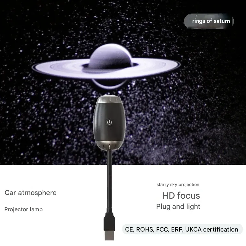 Car-Mounted Galaxy Starry Sky Light - Ambient Light with Aromatherapy Car Decoration, Starry Sky Ceiling Projector, Portable Small Night Light for Car Interior Decoration