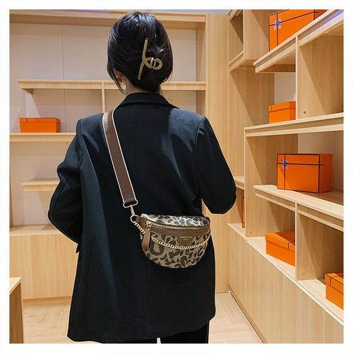 Women's Fashion Leopard Pattern Fanny Pack, Casual Versatile Zipper Chest Bag for Daily Used, Trendy All-match Sling Bag, Waist Bag, Bum Bag