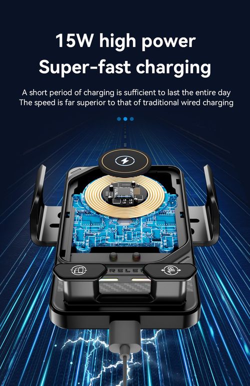 Wireless Car Charger Fast Rotatable Auto Clamping Car Charger Phone Holder fit iPhone Pro tags Smartphone Cellphone Charging Electronic magnetic 360 rotating Lightning Bracket