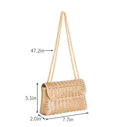 2025 New Luxury Diamond Embellished Evening Bag | Jeweled Underarm Clutch | Multi-Way Crossbody Handbag for Women | European-American Banquet Style