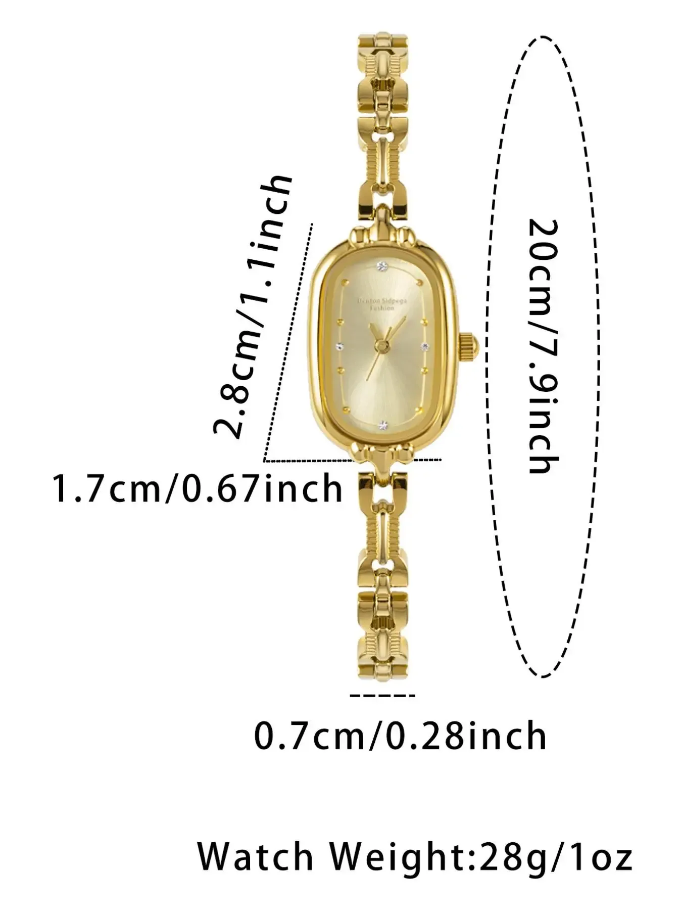 Women's Elegant Oval Dial Quartz Watch, Fashionable Analog Watch for Party, Daily Clothing Decor, Trendy All-match & Exquisite Watch for Birthday Gift, without Box