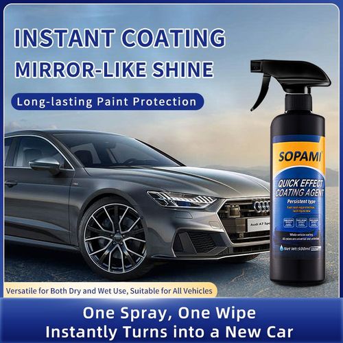 SOPAMI Car Coating Spray-Advanced Automobile Quick-acting Coating Agent With Dust -Proof and Glazing Effects -Long Lasting Car Paint Waxing Solution For a Showroom Shine