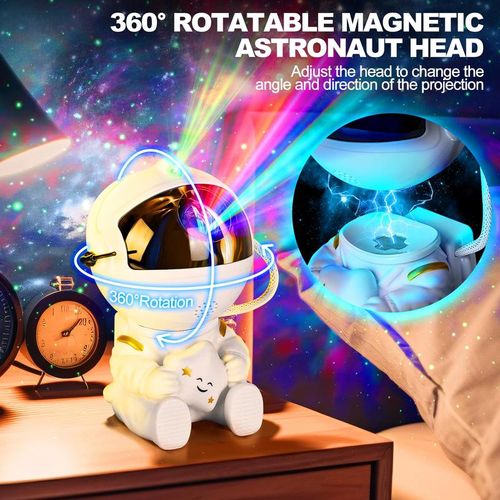 Astronaut Galaxy Star Projector Starry Night Light - Starry Nebula Ceiling Projection Lamp with 8 Modes, Remote and 360° Adjustable, Gift for Kids Adults for Bedroom Decor Aesthetic