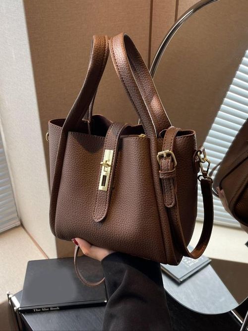 Women's Elegant Minimalist Stylish Handbag, Trendy Vintage Bag, Chic All-match Handbag for Daily & Work Use