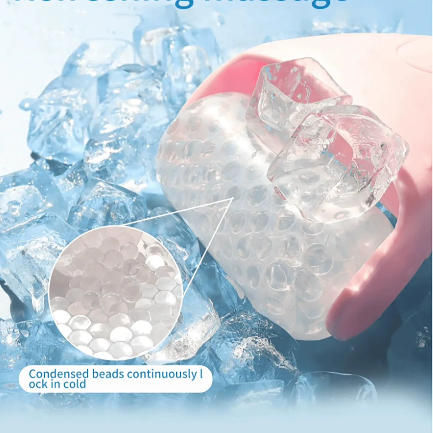 IcyMe Pink Ice Roller & Jade Gua Sha – Comfort Skincare Tools for Face Massage
