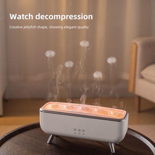 Jellyfish Aromatherapy Diffuser - Ultrasonic Humidifier for Home, Mini Size with 7-Color Ambient Light, Remote-Controlled Essential Oil Fragrance Machine