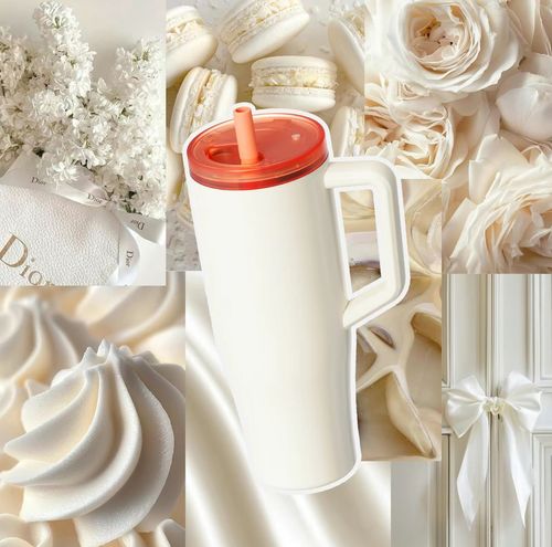 40oz Tumbler – Clear Lid, Leakproof & Aesthetic Cup, Unique Hidden Straw Tumbler for Desk & Travel