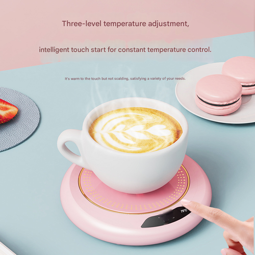 Smart Temperature-Controlled Mug Warmer - Adjustable Heating Base with Constant Temperature, Auto-Shutoff & Waterproof Surface, Fast Milk Warmer for Dormitory Desktop, Ideal for Coffee Tea & Beverages