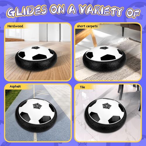 18CM Electric Floating Soccer Ball - LED Lights & Music, Indoor Outdoor Sports Toy for Kids