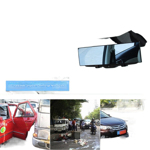Car Rearview Mirror Backup Mirror Interior Large View Wide Angle Auxiliary White Mirror Enhance Driving Safety Reduce Blind Spots