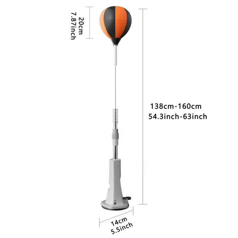 Adjustable Height Speed Ball - Freestanding Boxing Target for Home Use, Martial Arts & Boxing Training, Stress Relief Equipment for Dodge, Speed & Reflex Training